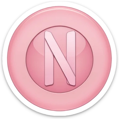 Netflix accurate aesthetic "N" logo in pastel pink sticker