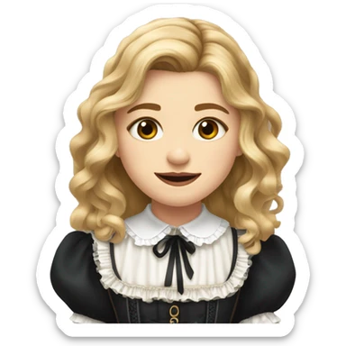 Chloe grace moretz wearing an antique maid outfit sticker