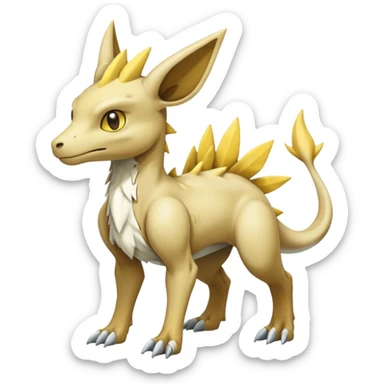 Manectric-Lucio-Cubone-Trico-Draco-Fakémon-hybrid-creature (full body), 4 legs sticker