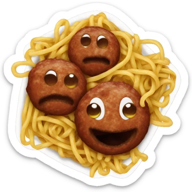 spaghetti and meatballs  sticker
