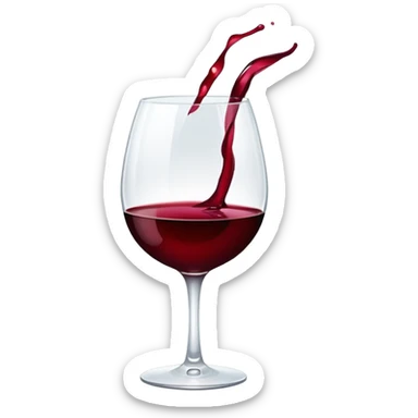 Red wine sticker