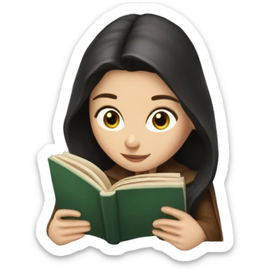 Arwen reading a book sticker