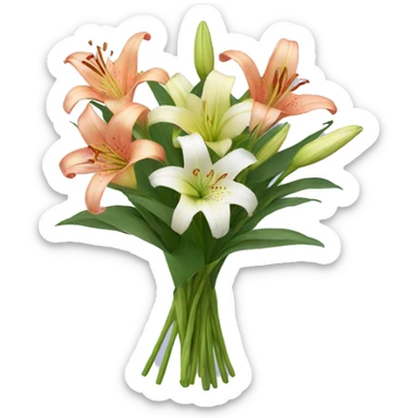 Lilies bouquet sticker
