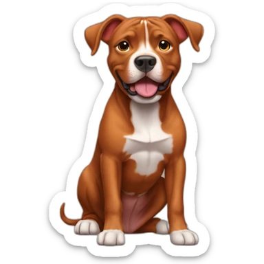 Clifford the big red pit bull sticker