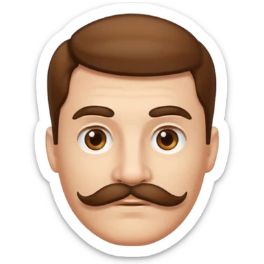 mustache emoji sticker