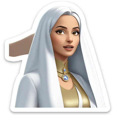 girl in elegant dress sticker