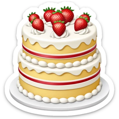 2 tier Strawberry Cake sticker