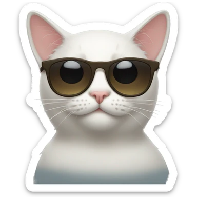 Cat with sunglasses sticker