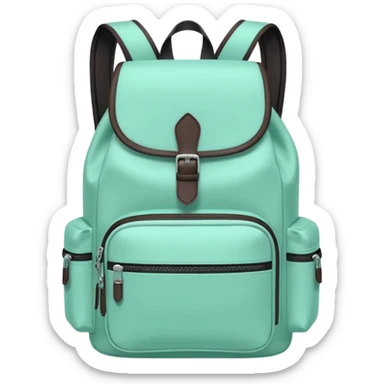 mint color backpack sticker