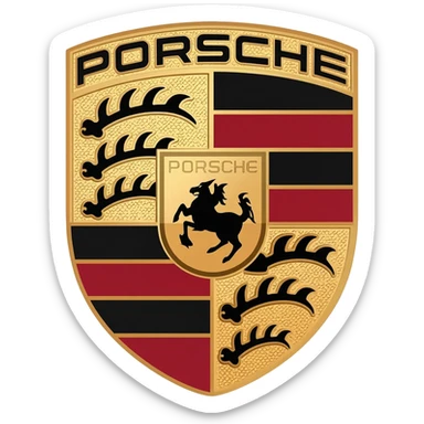 Generate the Porsche logo as an emoji. sticker