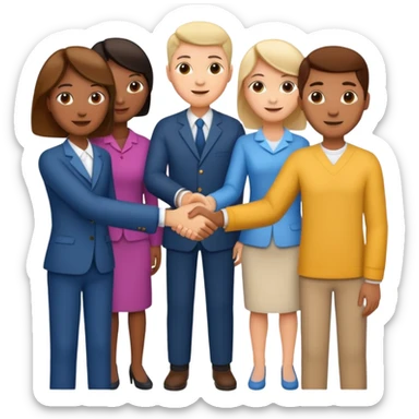 handshake group sticker