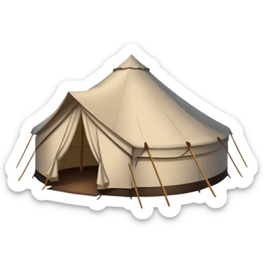 black spray tan oval tent sticker