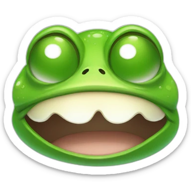 Frog cry sticker