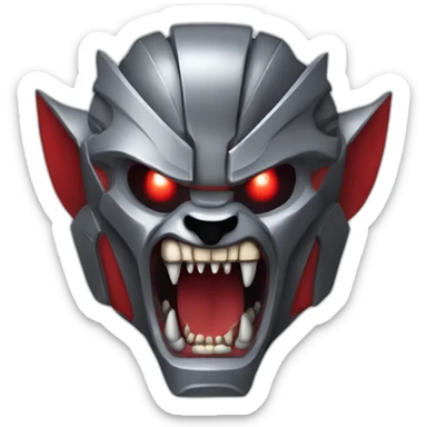 cylon-werewolf-with-big-mouth-and-red-hair-furious-fang sticker