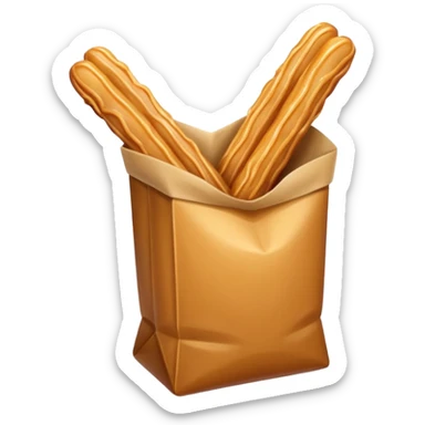 Des churros au caramel dans un sac en papier sticker