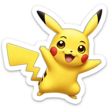 Pikachu saying goodbye sticker
