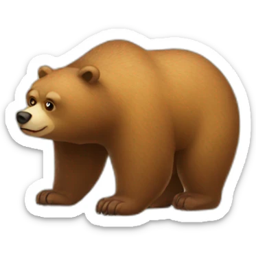 bear who fart sticker
