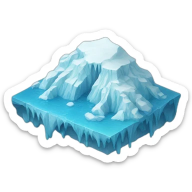 sad melting glacier sticker