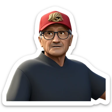 cool dude in nature sticker