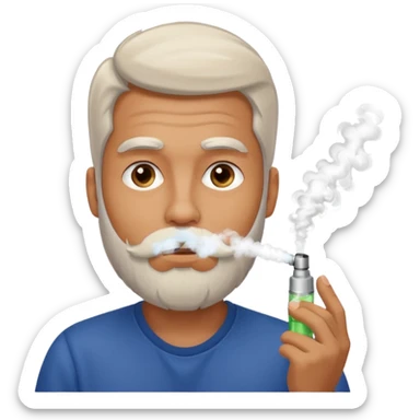 Man vaping sticker
