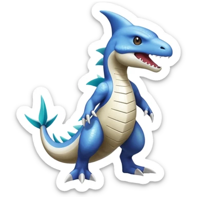 Shiny Koraidon-Latios-Marowak-Gabite-Fakémon-hybrid-creature (full body)  sticker