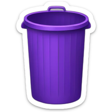 purple trash can sticker