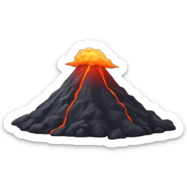 Volcano with Eyes sticker