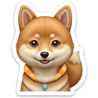Create cute girl Shiba inu emoji sticker