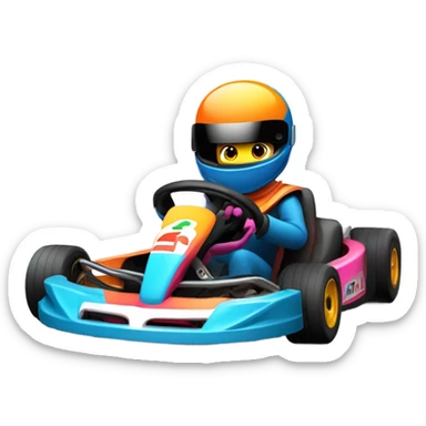 Go kart racer sticker