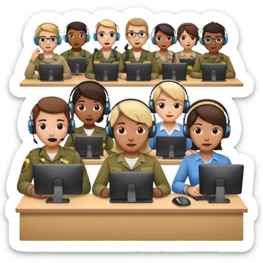 make a scamer call center emoji whit yt grenade hub emjoi sticker