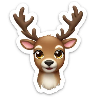 Reindeer cute sticker