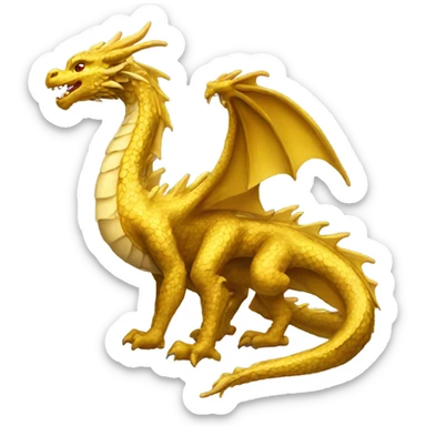gold dragon sticker