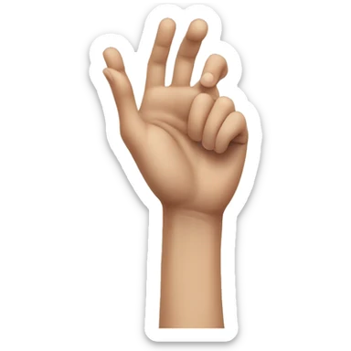 Hand with limp wrist, hand facing down sticker