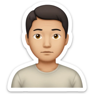 asian skinny fat man sticker