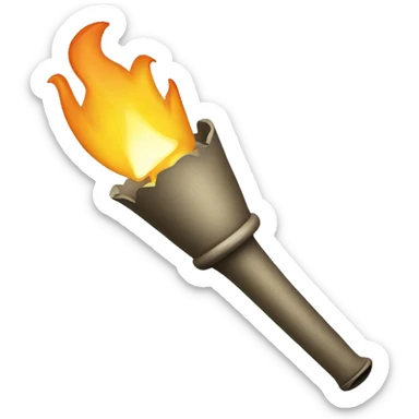 Torch with flower sticker