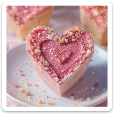 food heart emoji, pastel colors, with sparkles, professional photography style sticker