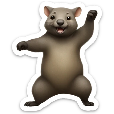 Wombat dancing sticker