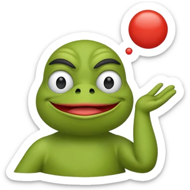 Ein Pepe emoji mit großen Muskeln  sticker