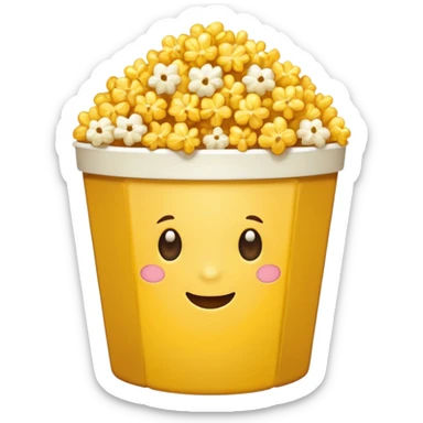 Popcorn with a body  sticker
