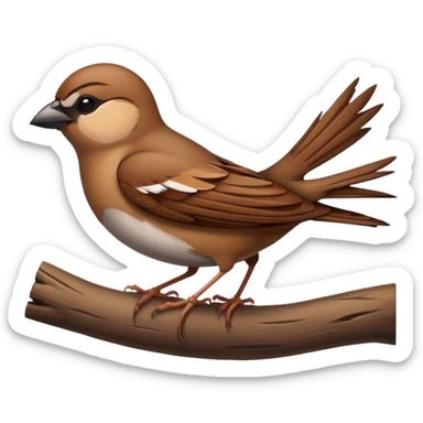 A sparrow sleeps sticker