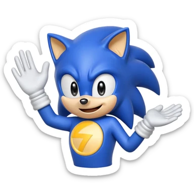 Sonic che dice ok con la mano  sticker