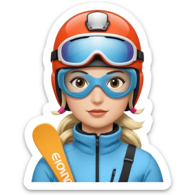 Female Skier sticker