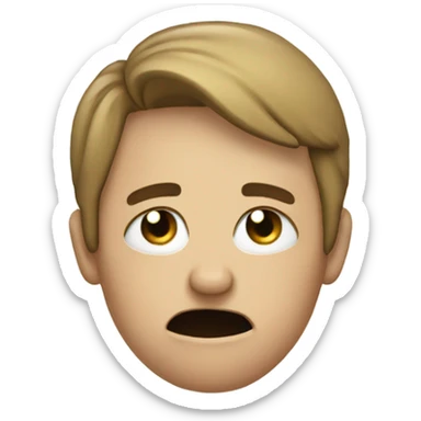 crying while flicking someone off sticker