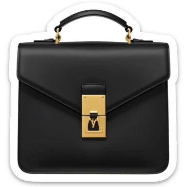 YSL handbag black gold sticker