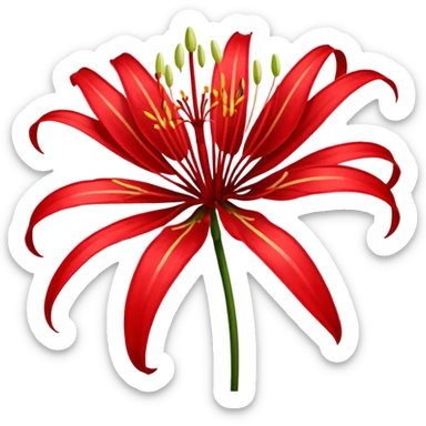 Red spider lily sticker
