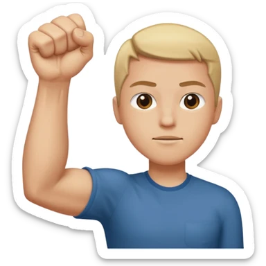 Bras tendu à l’horizontal avec le point fermé sticker