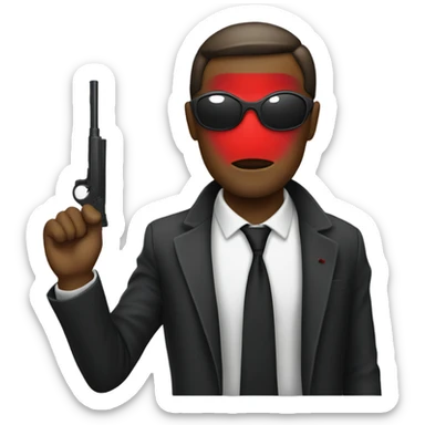 spy with red eyes sticker