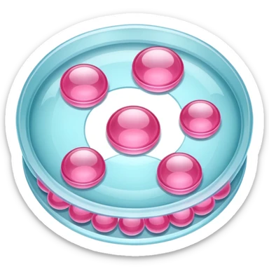 placa de petry com bolinhas rosas sticker