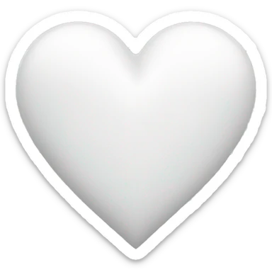 White heart sticker