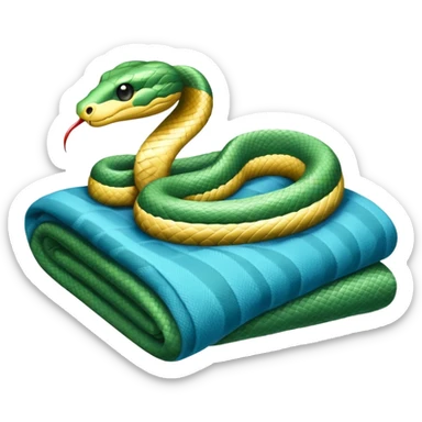 Snake with blanket sticker